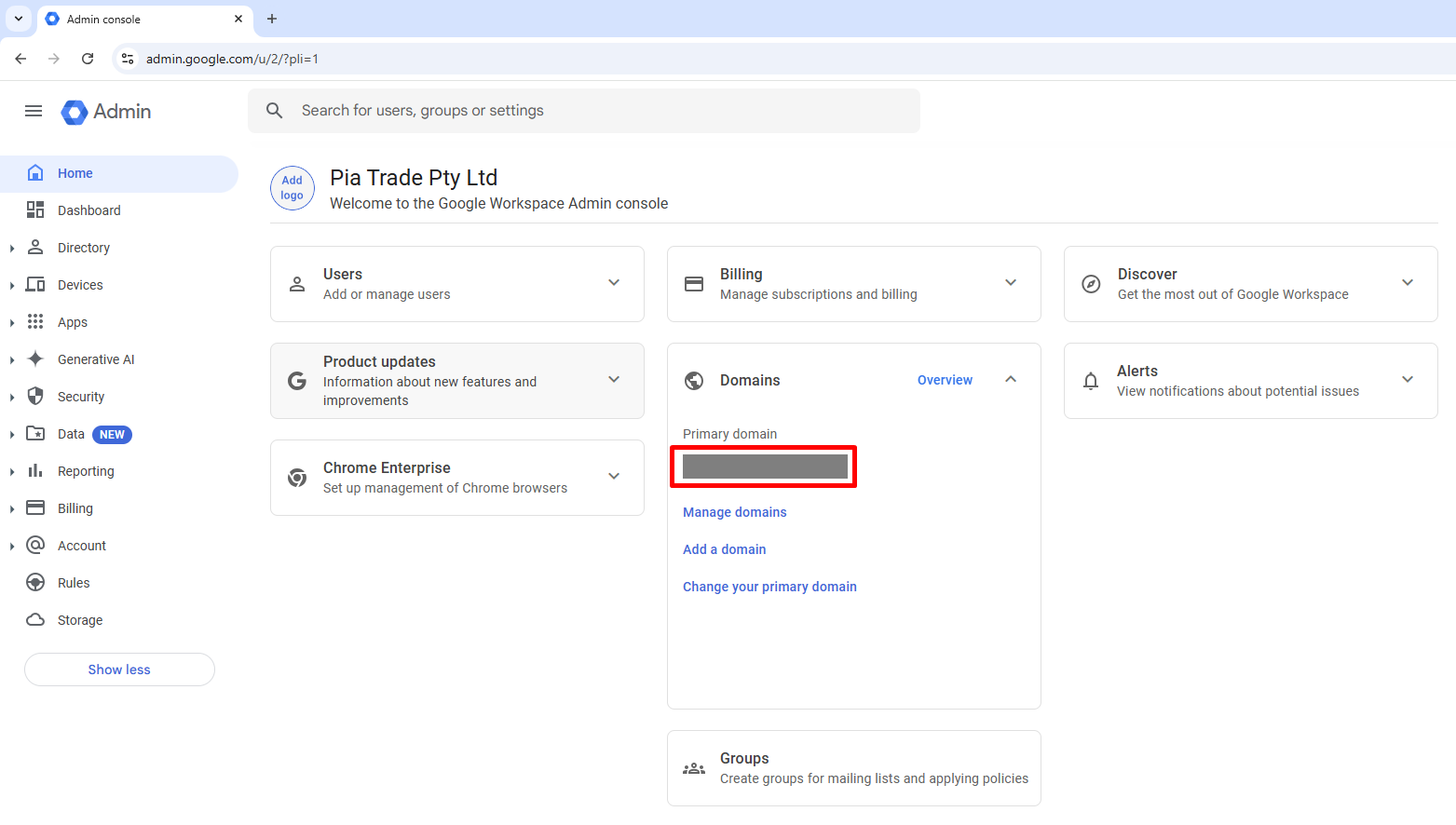 Google Workspace Customer ID