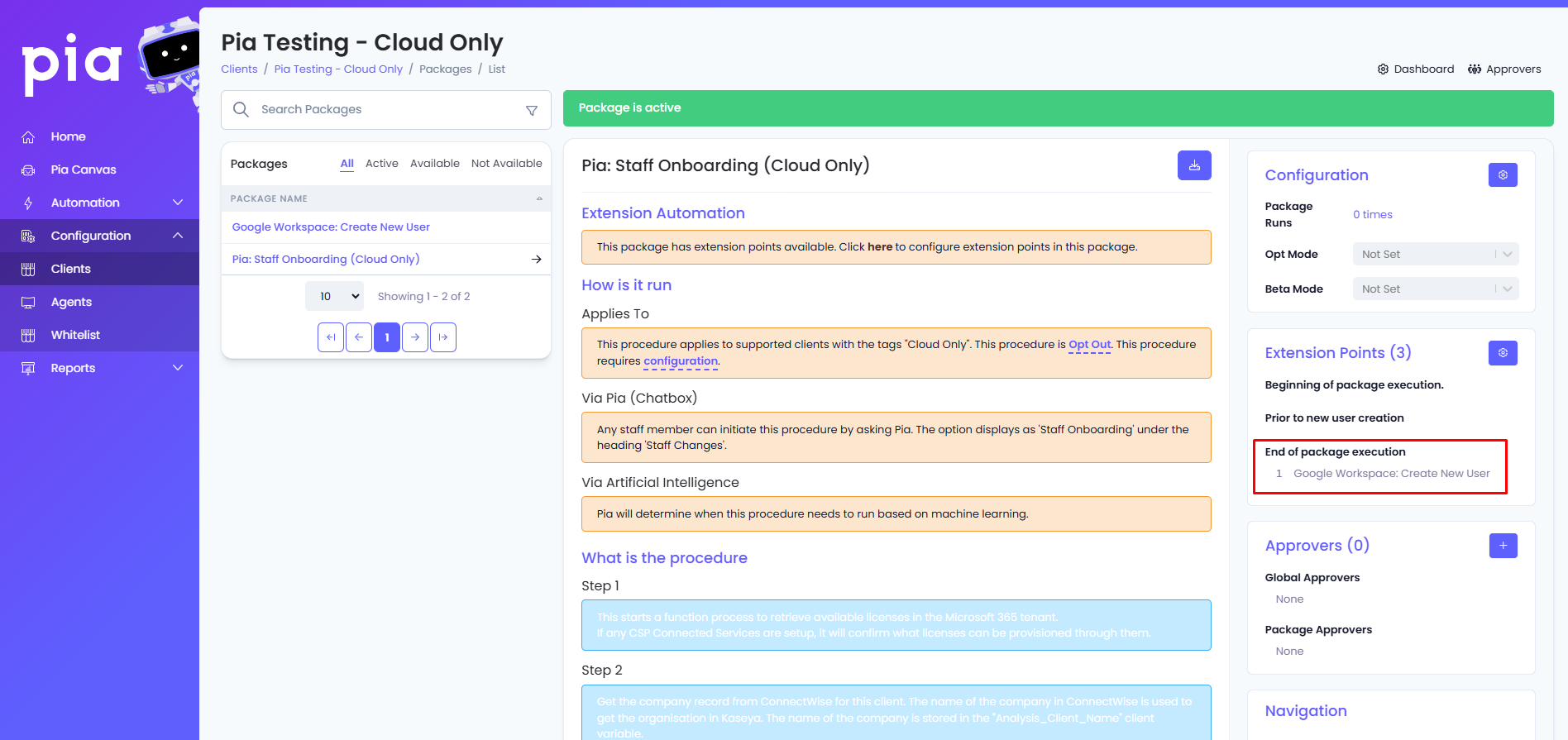 Pia Google Workspace Success