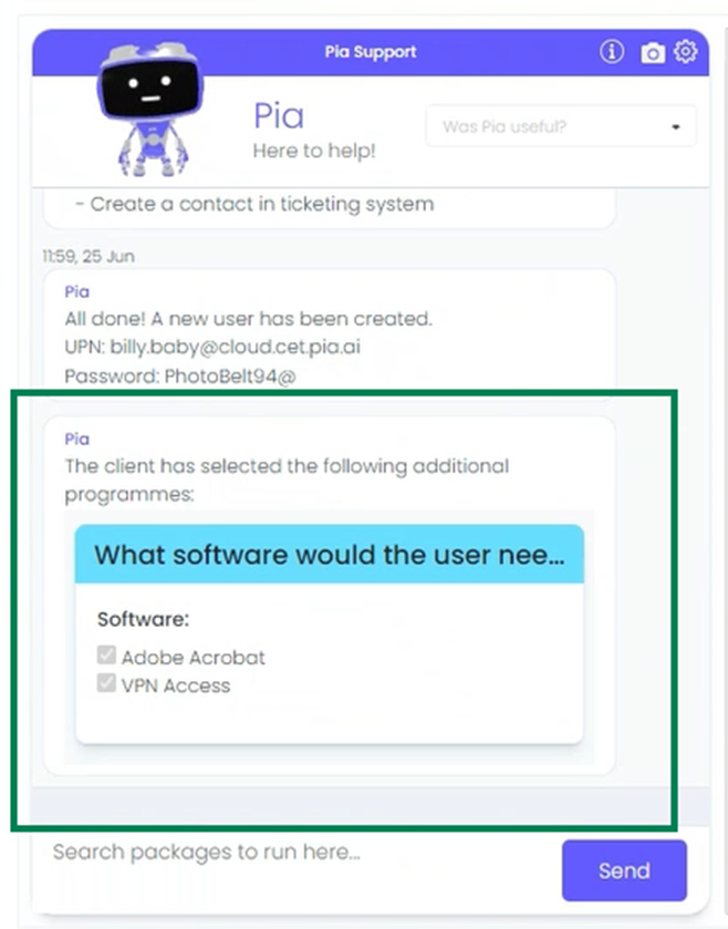 Form in Chatbot